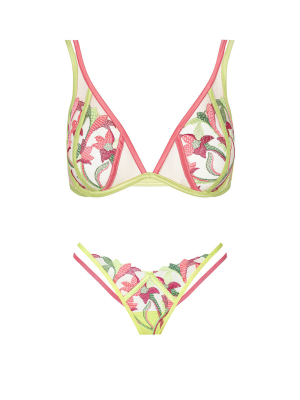  Комплект FOR LOVE & LEMONS Petunia Embroidery Underwire Bra Set