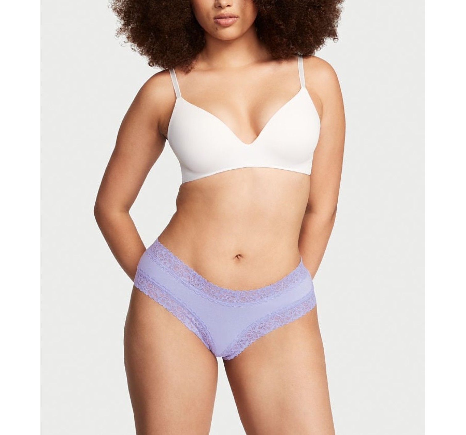 Трусики Lilac Lace Waist Cotton Cheeky Panty