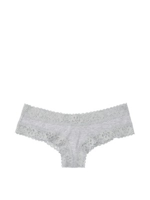 Трусики Grey Lace Waist Cotton Cheeky Panty