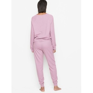 Пижама Glow Waffle Henley Jogger Set Lilac