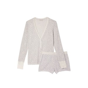 Пижама Victoria’s Secret Thermal Short PJ Set White Leopard