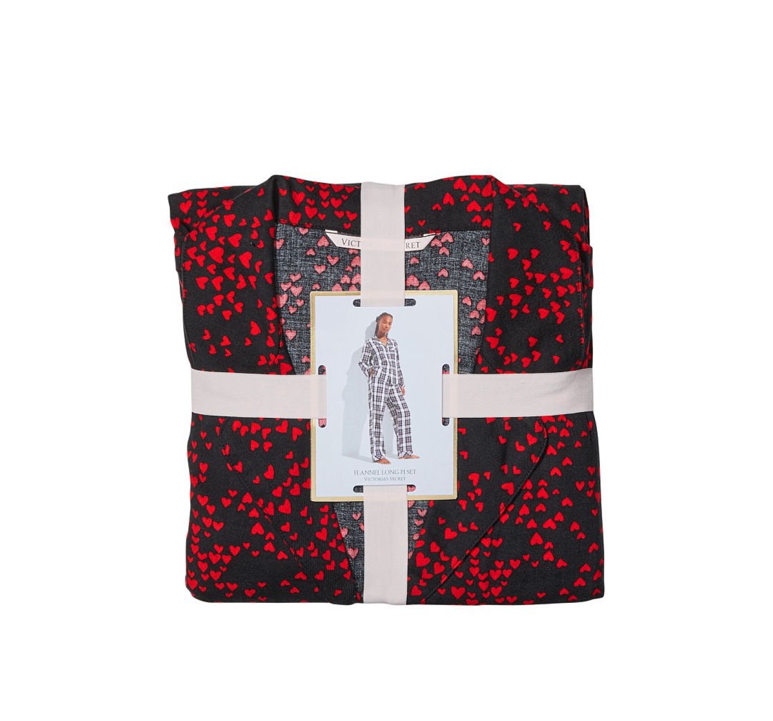 Пижама Flannel Long Pj set Red Mini hearts