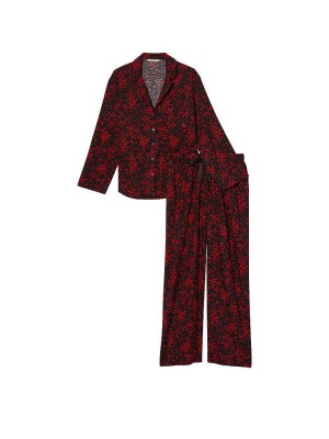 Пижама Flannel Long Pj set Red Mini hearts