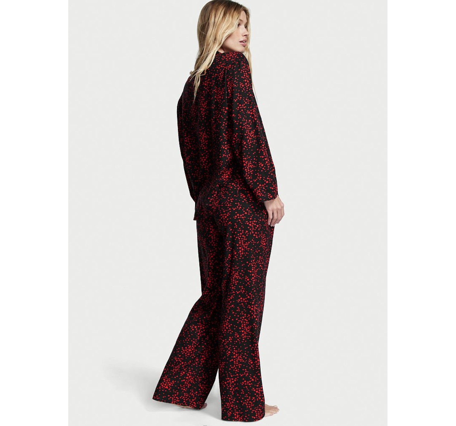 Пижама Flannel Long Pj set Red Mini hearts