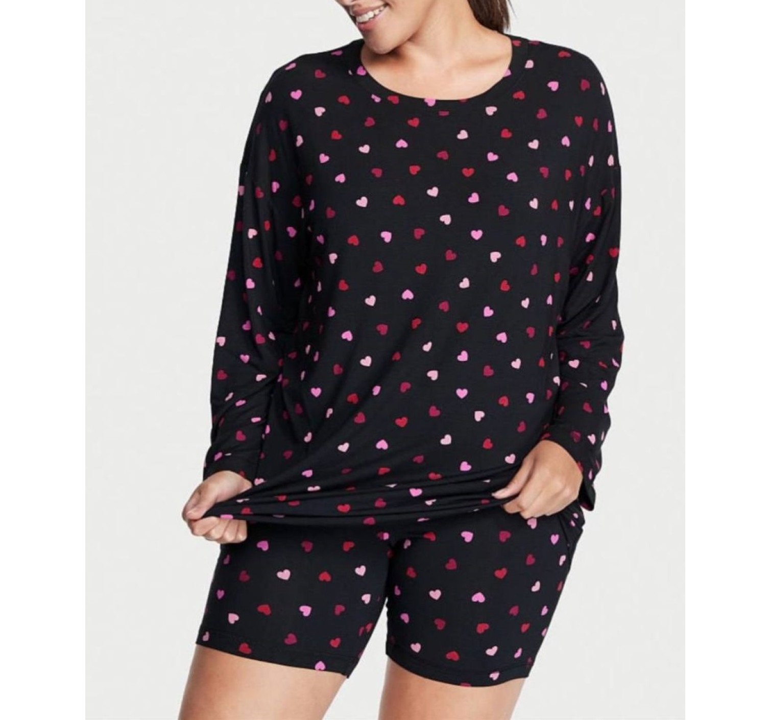 Пижама Black Modal Pajama set Hearts print