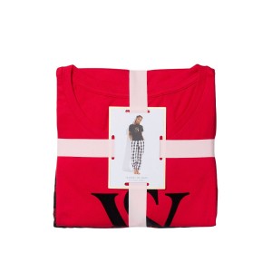 Пижама Victoria’s Secret Cotton & Flannel Tee-jama Set Lipstick