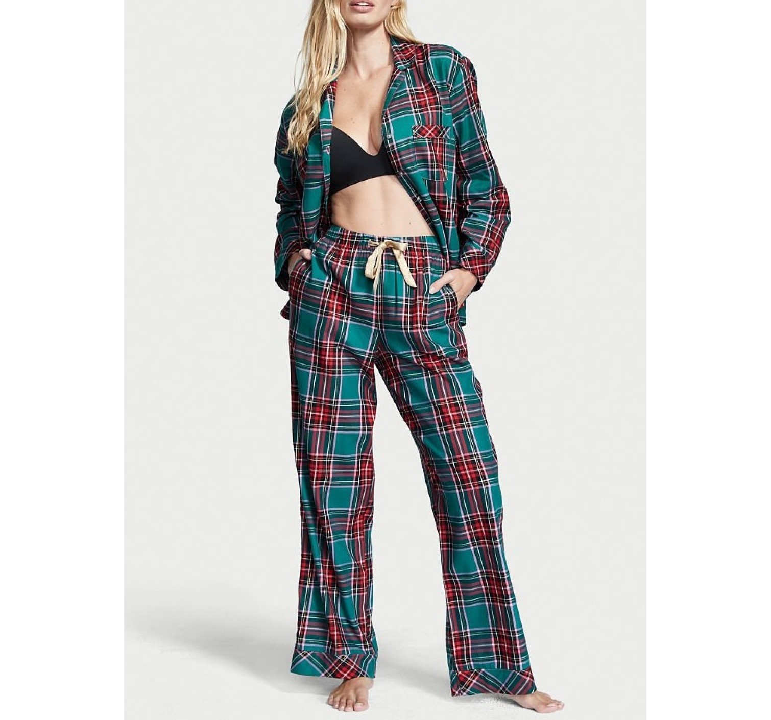 Піжама мFlannel Long Pj set Bright tartan plaid