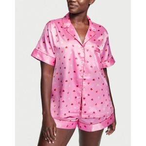 Пижама The Satin Short Pajama Set Bright Hibiscus Multi Heart
