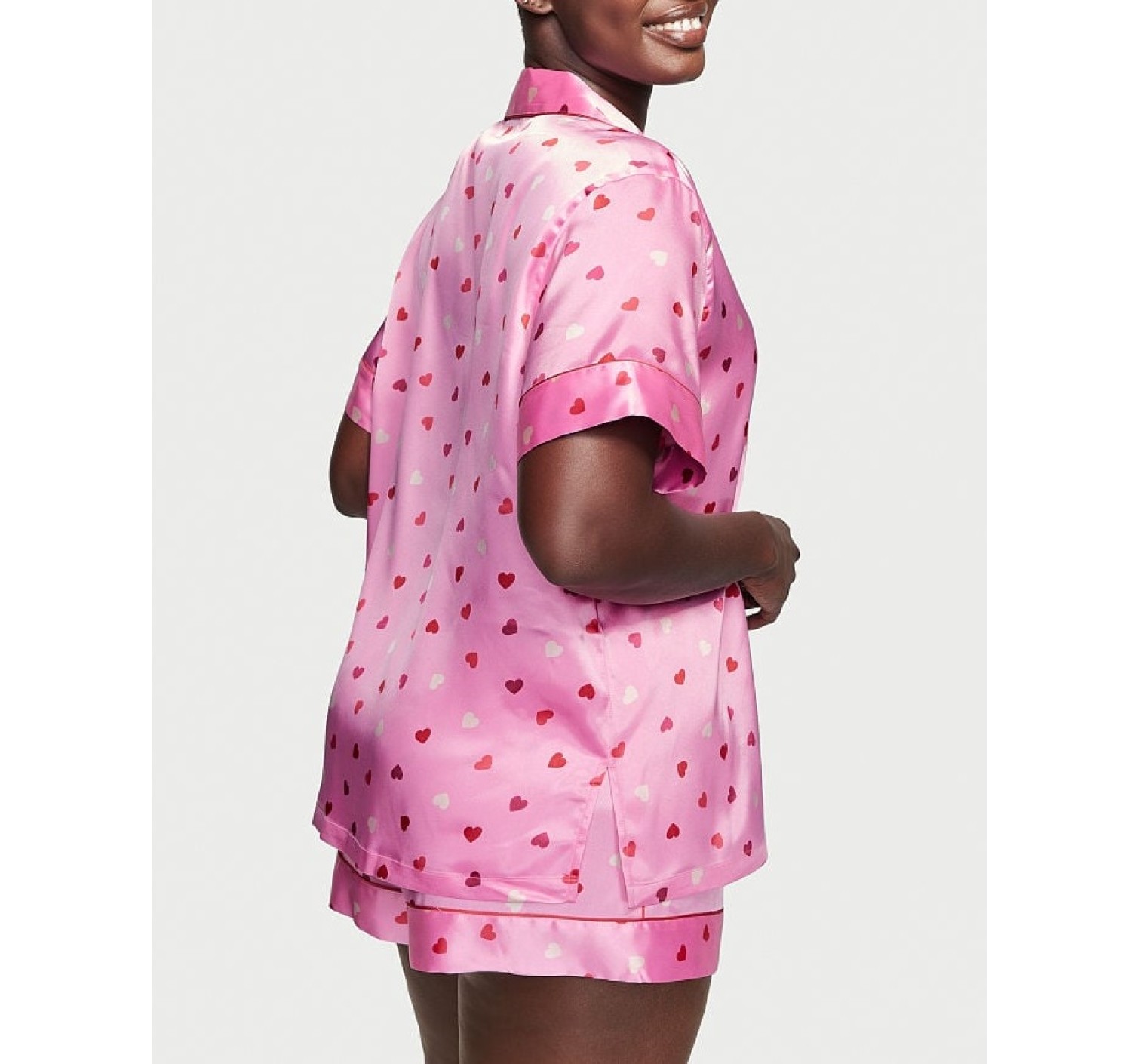 Пижама The Satin Short Pajama Set Bright Hibiscus Multi Heart