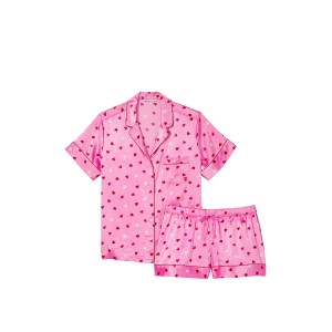 Пижама The Satin Short Pajama Set Bright Hibiscus Multi Heart