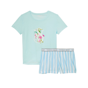 Пижама Victoria’s Secret Tee-jama Cotton Short PJ Set