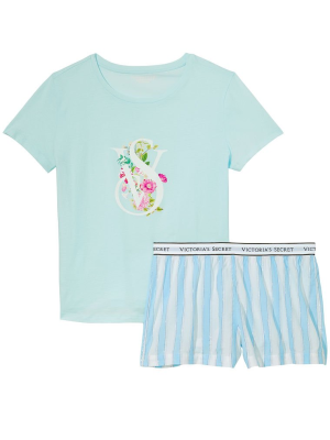 Пижама Victoria’s Secret Tee-jama Cotton Short PJ Set