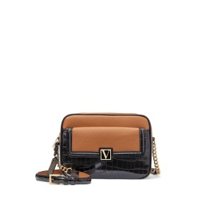 Кросс-боди The Victoria Top Zip Shoulder Bag Croc Colorblock