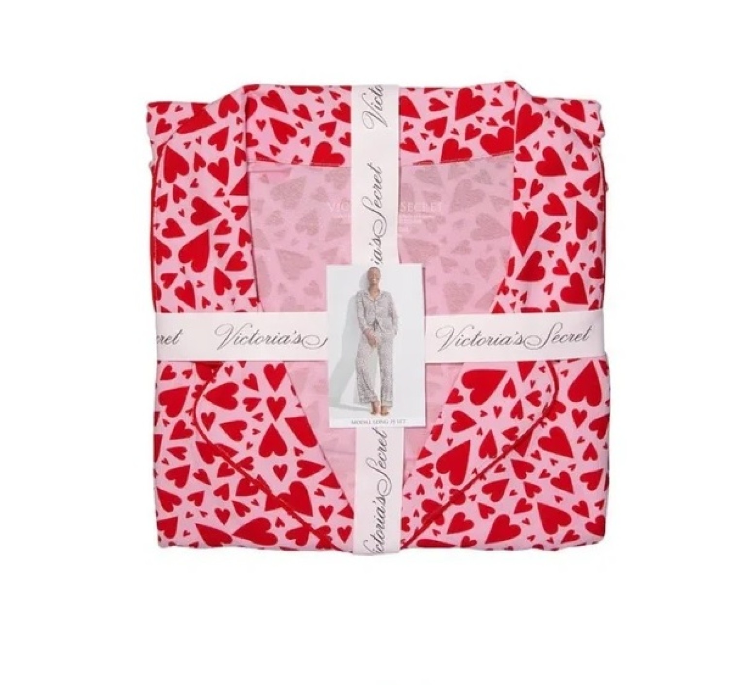 Пижама Victoria’s Secret Modal Long Pajama Set Lipstick Tossed Hearts