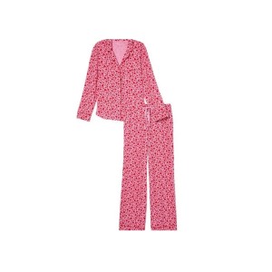 Пижама Victoria’s Secret Modal Long Pajama Set Lipstick Tossed Hearts