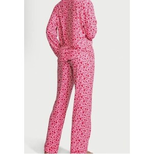 Пижама Victoria’s Secret Modal Long Pajama Set Lipstick Tossed Hearts