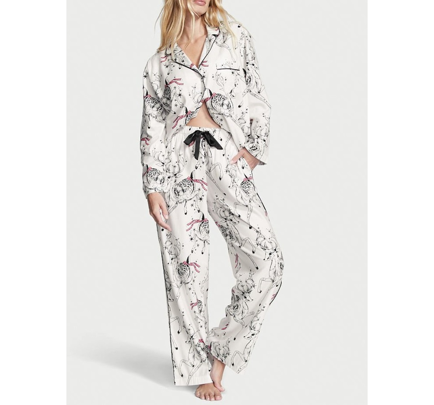 Пижама Flannel Long Pj set White Deer