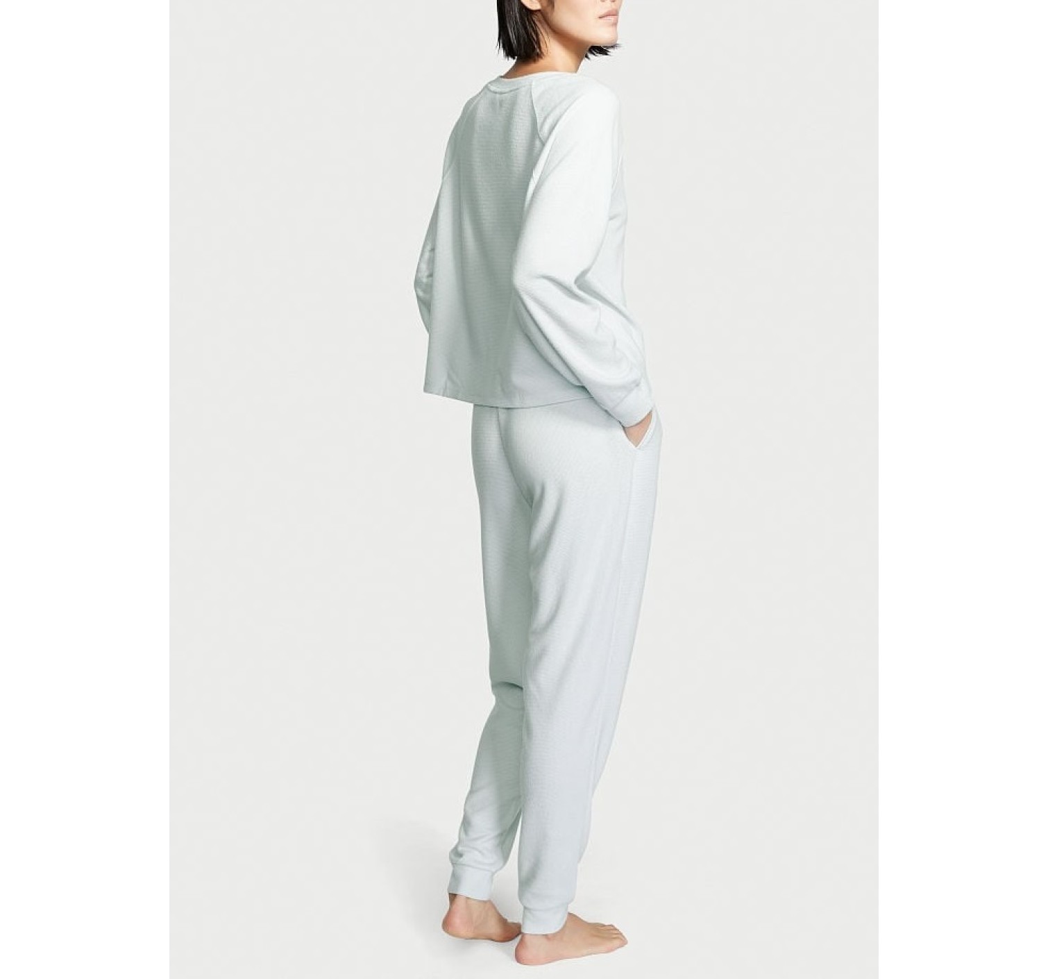 Пижама Glow Waffle Henley and Jogger Set Winter Ice