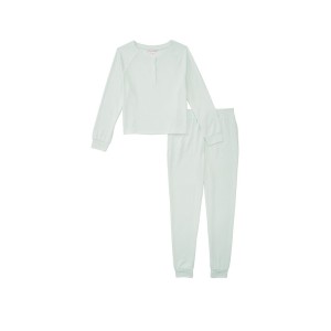 Пижама Glow Waffle Henley and Jogger Set Winter Ice
