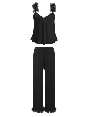 Пижама FOR LOVE & LEMONS Floral Trim Cami Long PJ Set