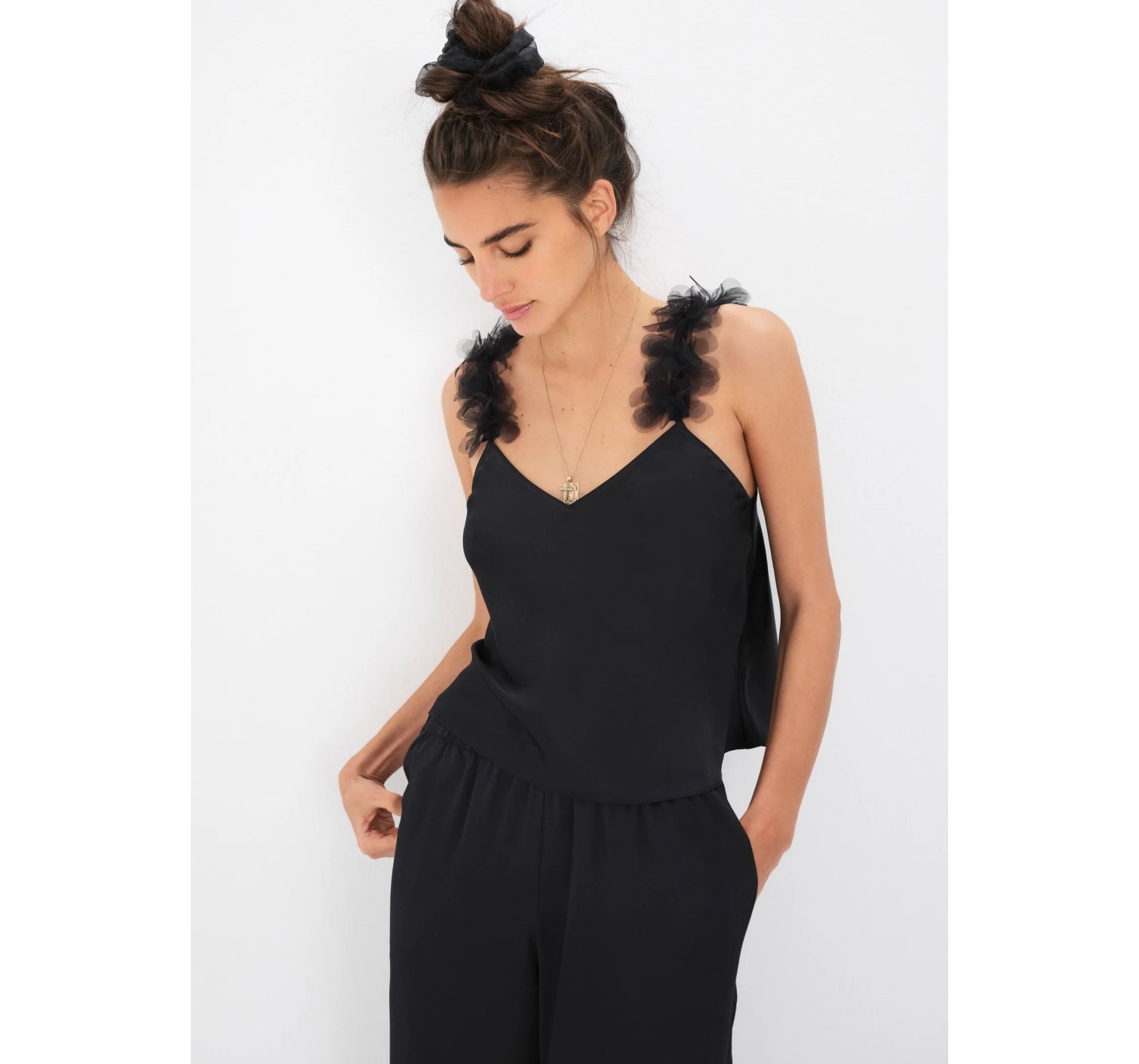 Пижама FOR LOVE & LEMONS Floral Trim Cami Long PJ Set