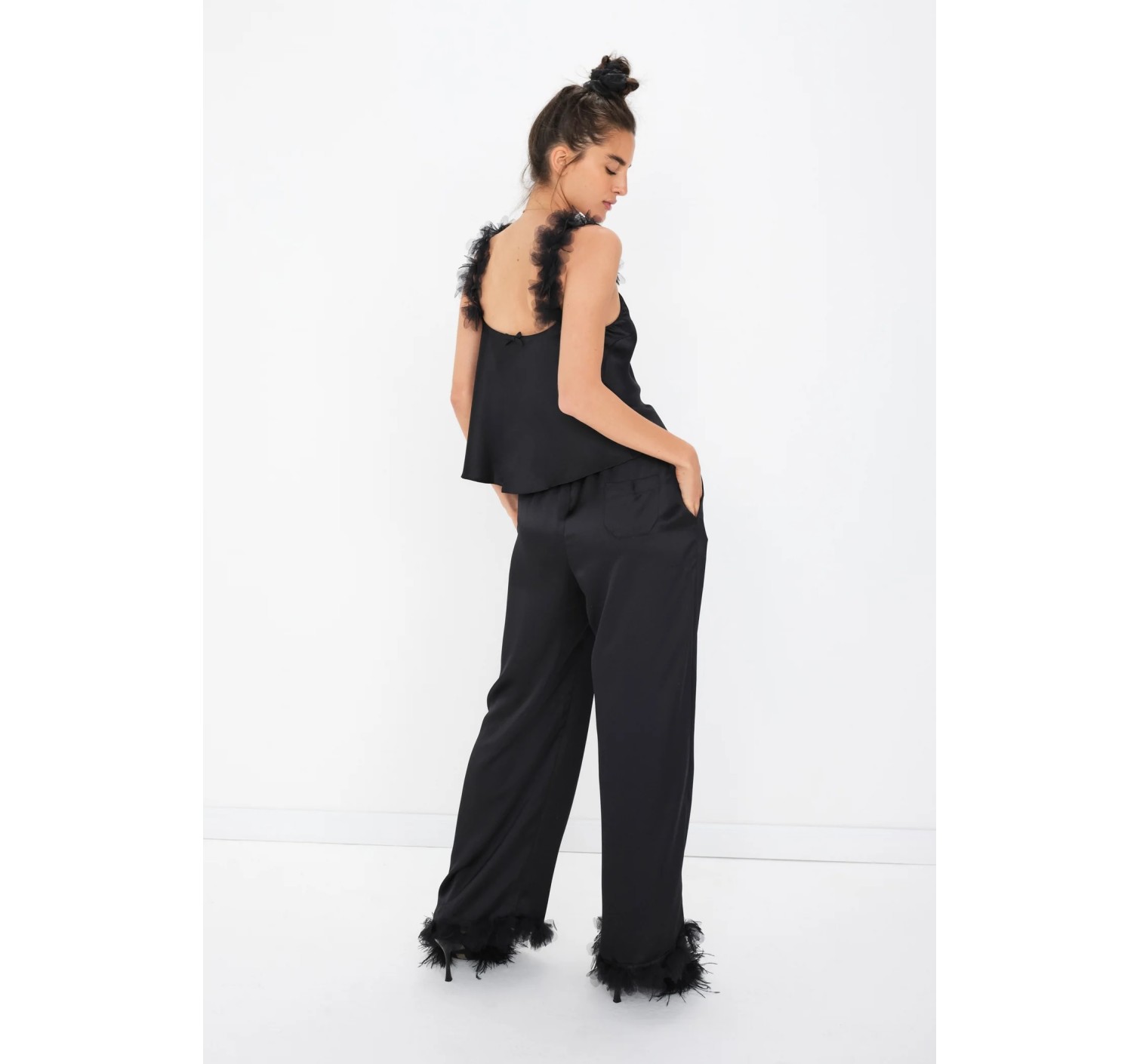 Пижама FOR LOVE & LEMONS Floral Trim Cami Long PJ Set