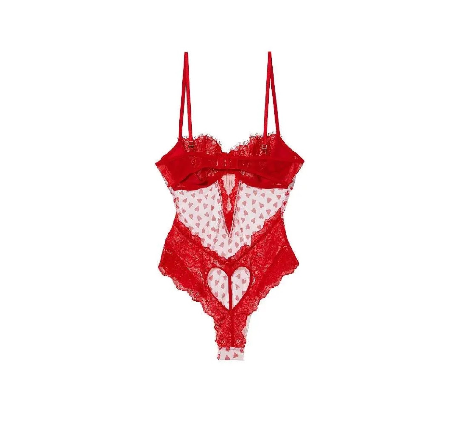 Боди Wicked Unlined Balconette Teddy Heart print Victoria’s Secret 