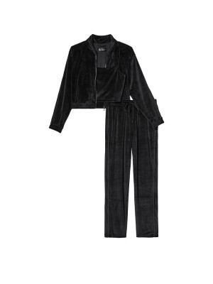 Велюровий спортивний костюм Вікторія Сікрет Ribbed Velour 3-Piece Tracksuit Set