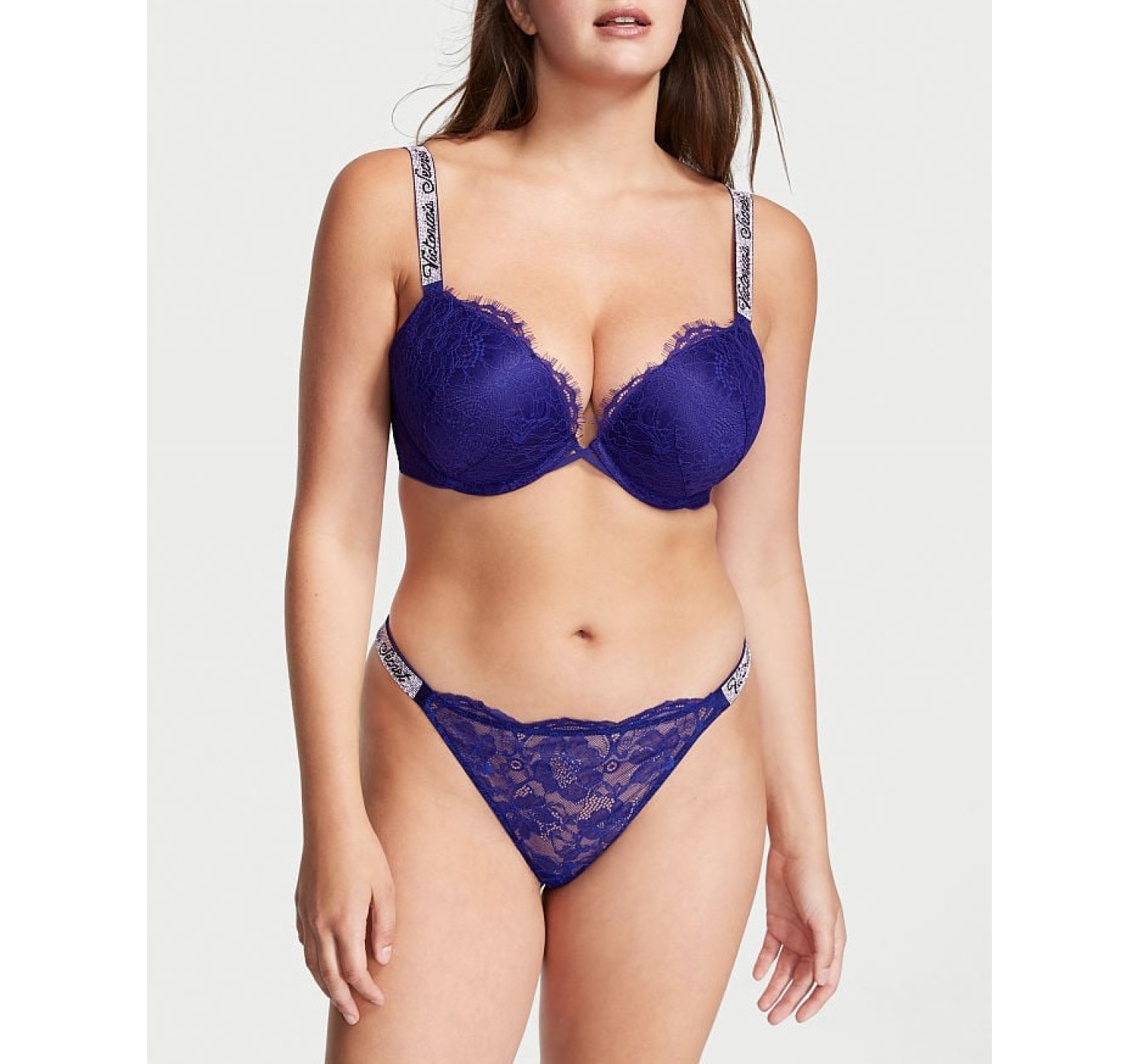 Комплект білизни Embellished Strap Bombshell Push-up Bra Night Ocean