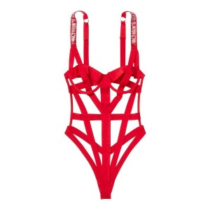 Боди Victoria’s Secret Shine Strap Banded Logo Shine Strap Teddy