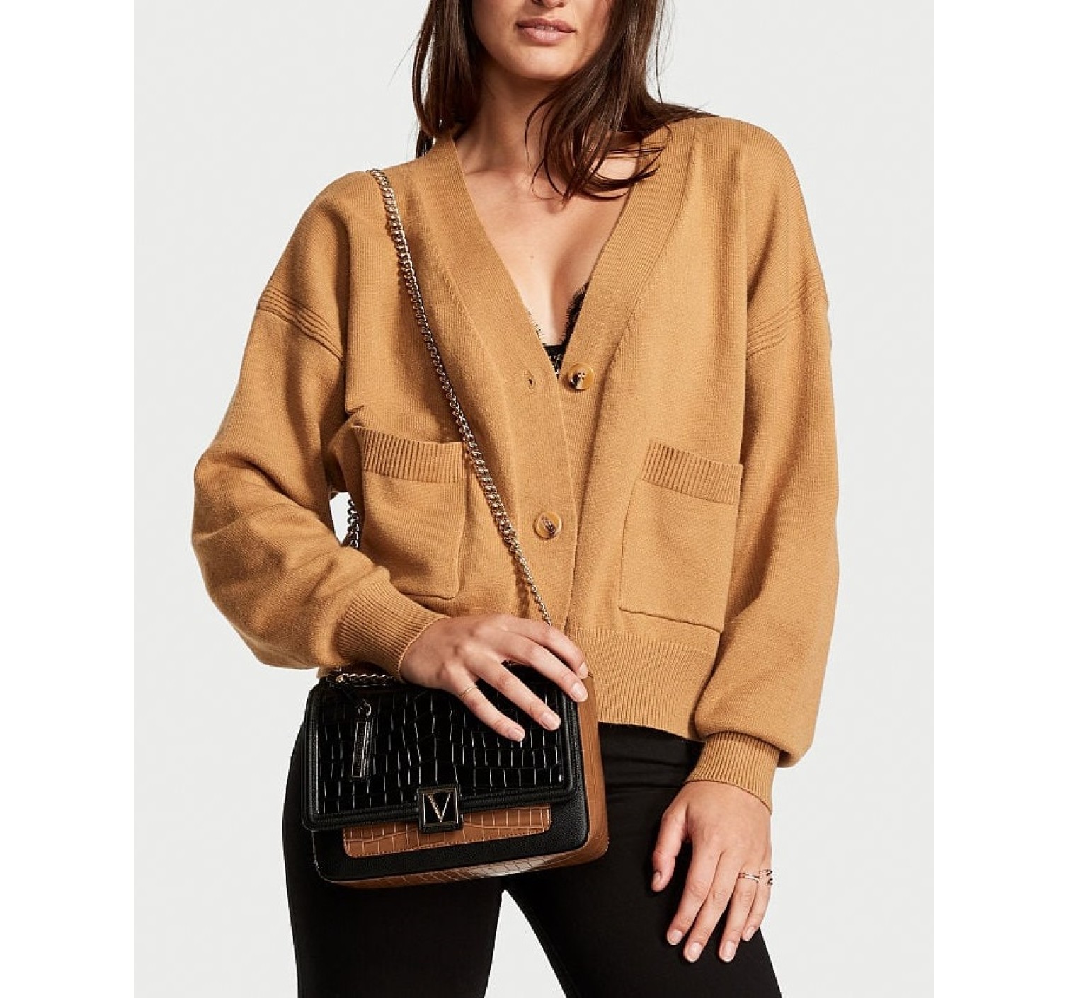 Кросс-боди Виктория Сикрет Medium Shoulder Bag Croc Colorblock