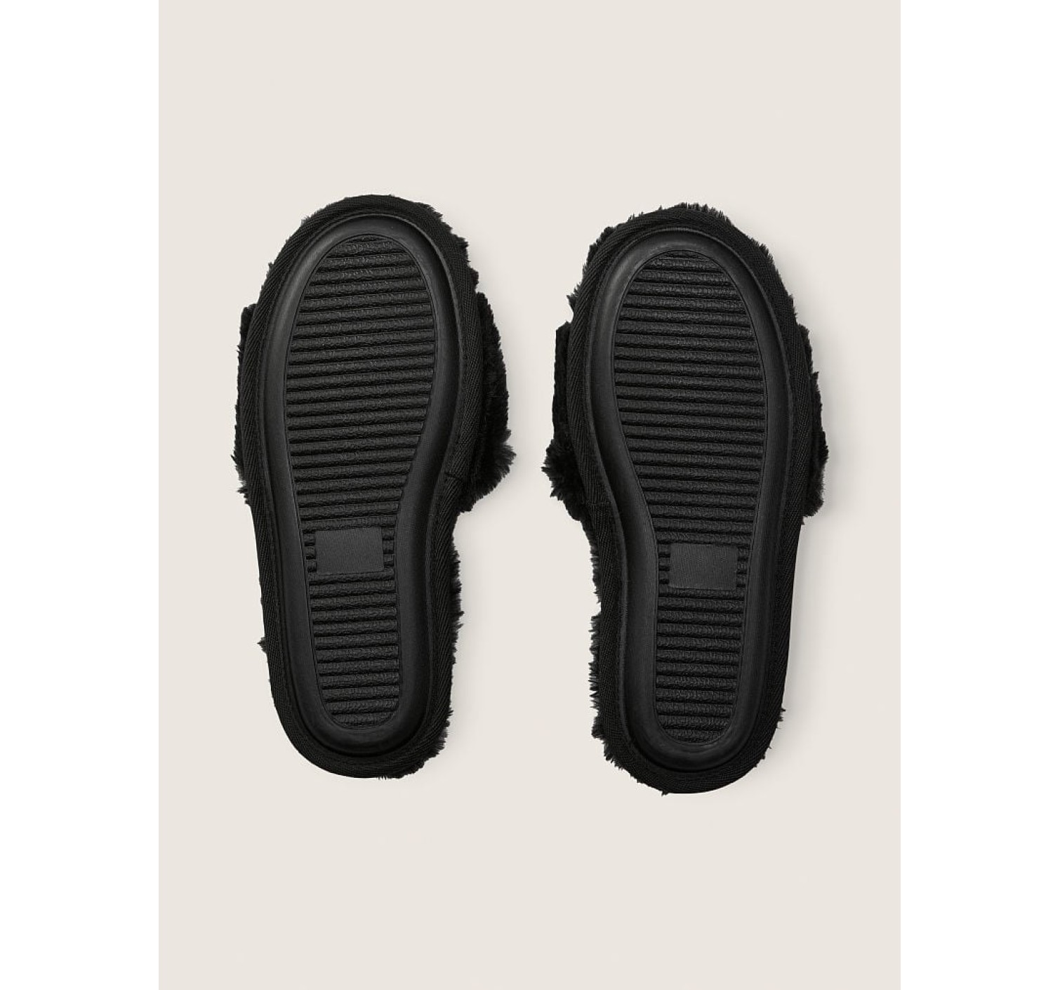 Домашние тапочки Victoria’s Secret PINK Faux Fur Slippers Black