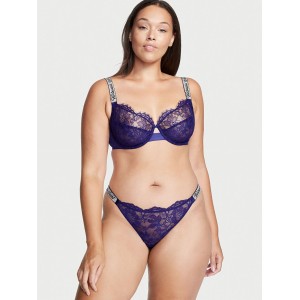 Трусики Shine Strap Lace Brazilian Panty Night Ocean