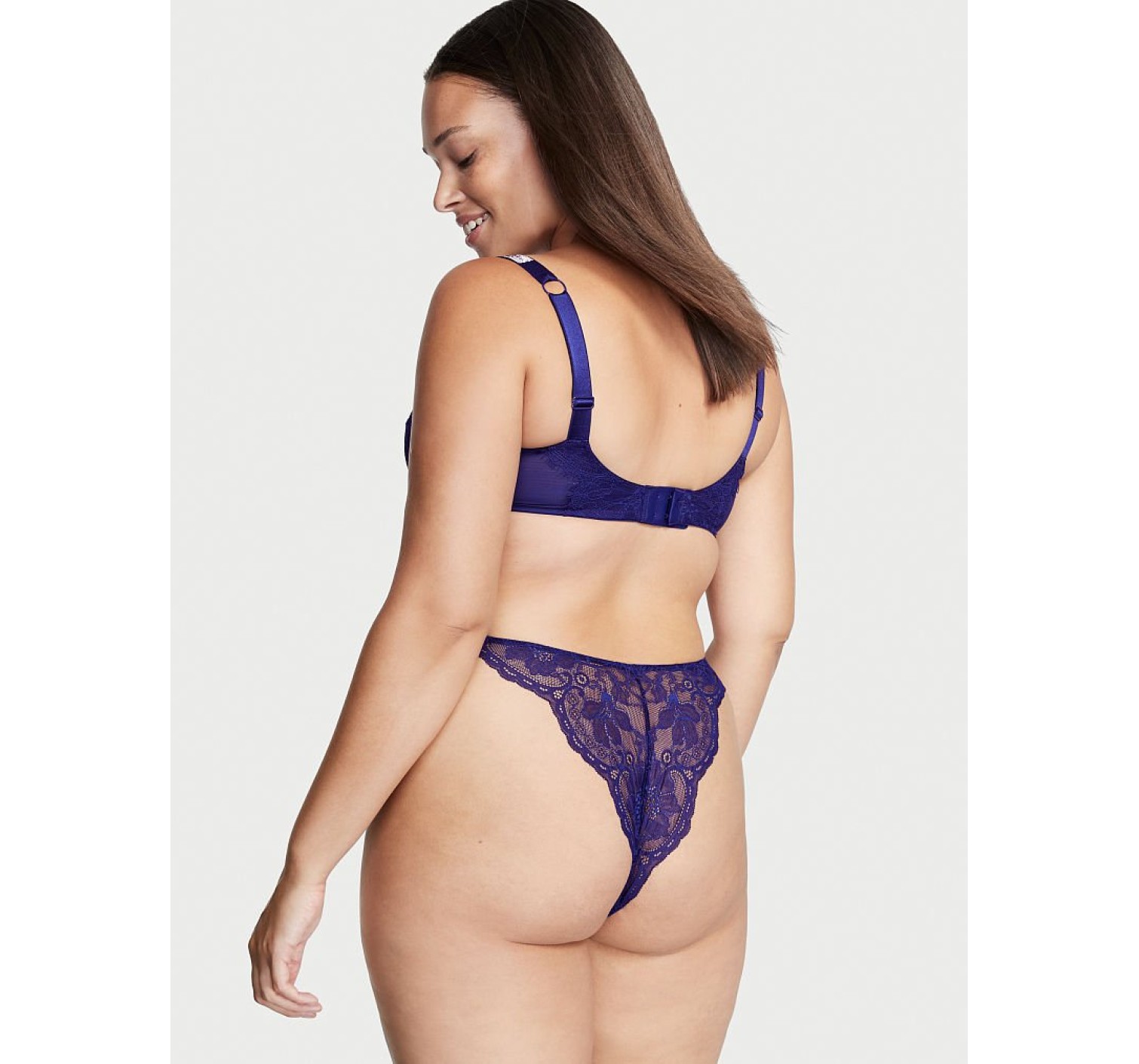 Трусики Shine Strap Lace Brazilian Panty Night Ocean