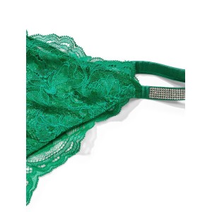 Трусики Very Sexy Green Lace with Shine Strap Brazilian panty