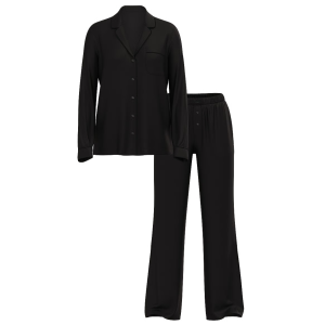 Піжама Ribbed Modal Long Pajama Set Black
