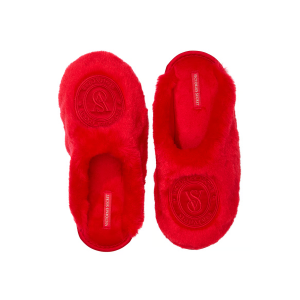 Домашні капці Closed-Toe Faux Fur Slippers Lipstick