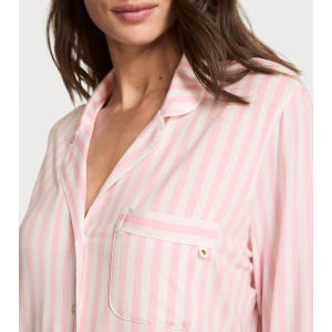 Рубашка для сна Modal Soft Button-Front Sleepshirt Blossom Stripes