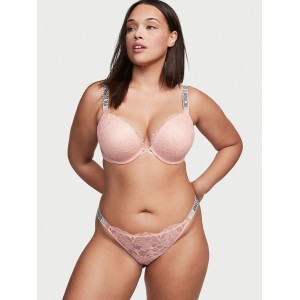 Комплект белья Victoria’s Secret Embellished Strap Bombshell Push-up Purest Pink