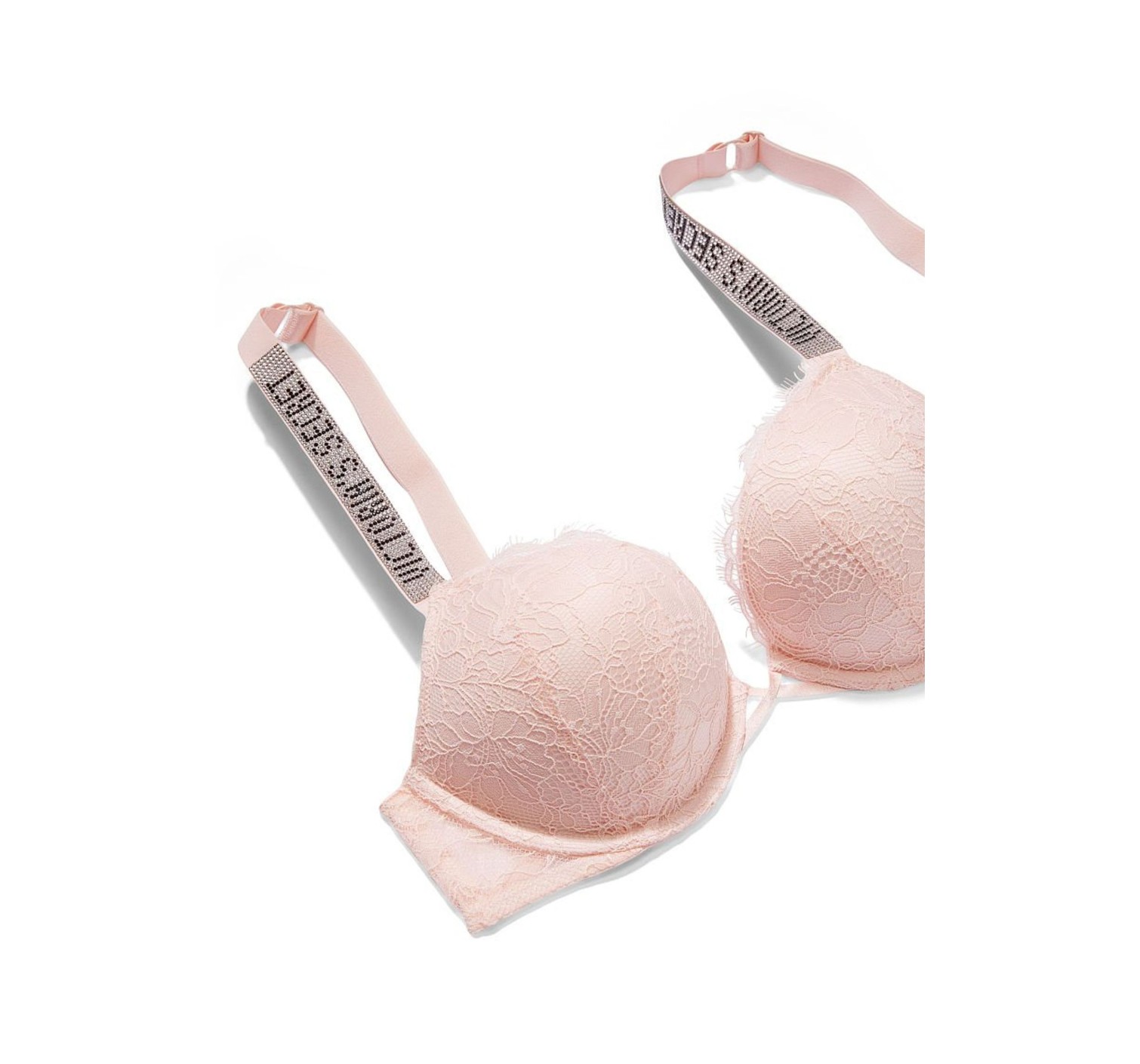 Комплект белья Victoria’s Secret Embellished Strap Bombshell Push-up Purest Pink