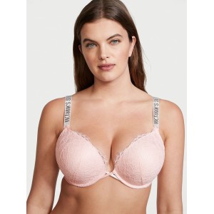 Комплект белья Victoria’s Secret Embellished Strap Bombshell Push-up Purest Pink