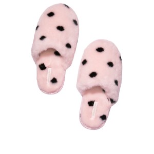 Капці домашні Closed Toe Faux Fur Slipper Purple Petal