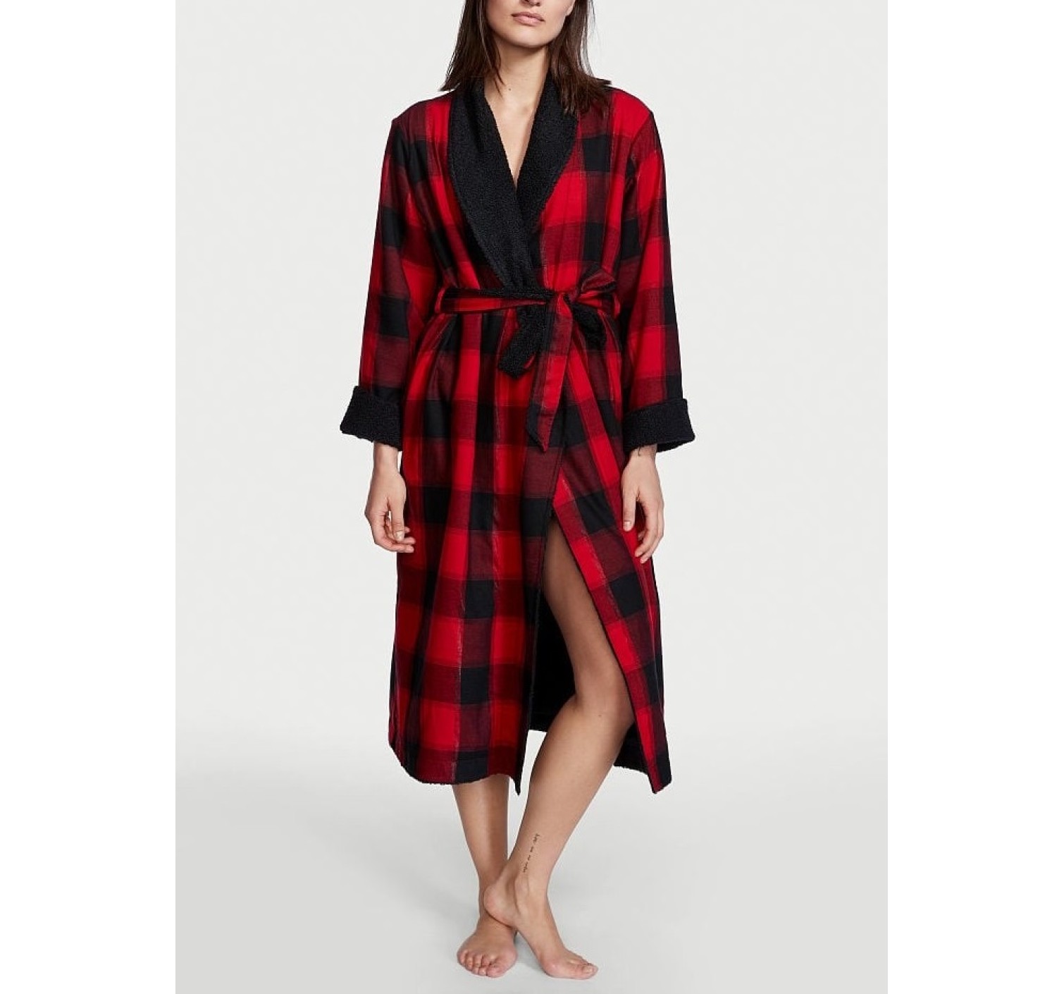 Халат Reversible Flanel Cozy Fleece Long Robe