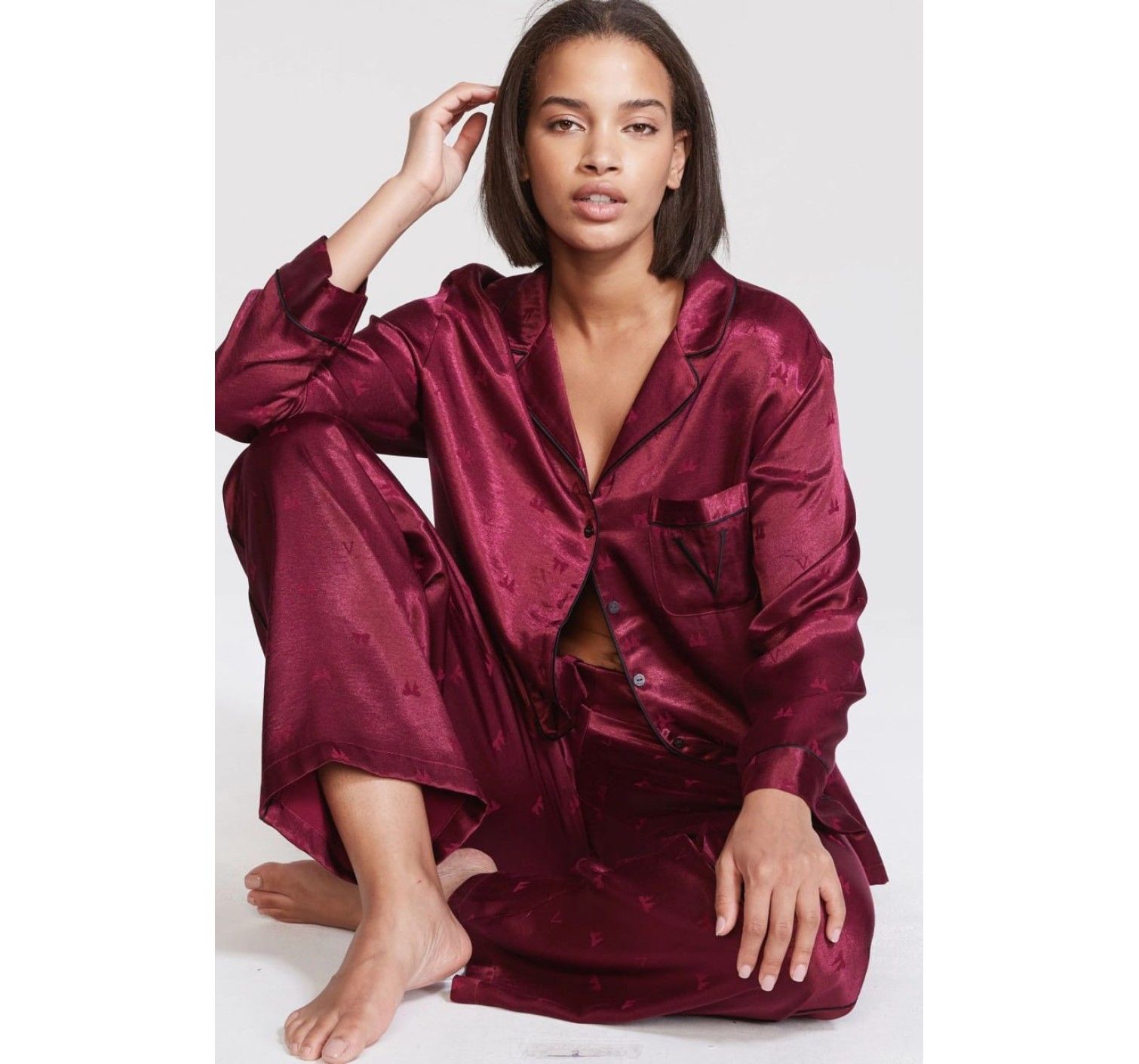 Сатинова піжама VS Satin Long Pj Set Kir