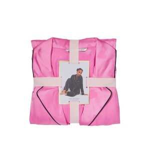 Сатиновая пижама Satin Long Pajama Set Heart Jacquard