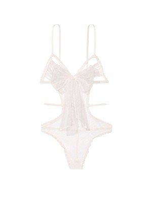 Боди Тедди Victoria’s Secret Sheer Doted Mesh Cutout Teddy