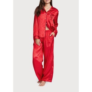Сатинова піжама VS Satin Long Pj Set red dot