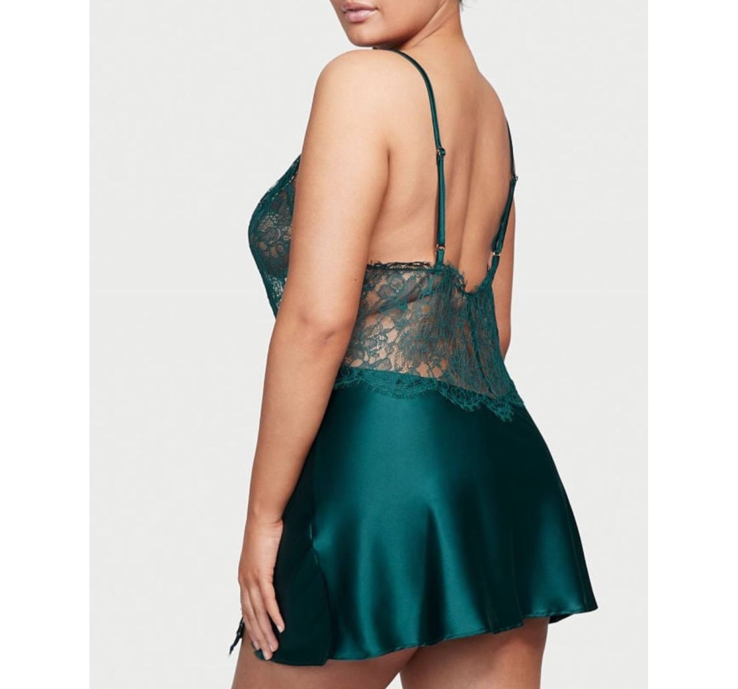 Пеньюар Very Sexy Deep Green Lace Plunge Slip Victoria’s Secret