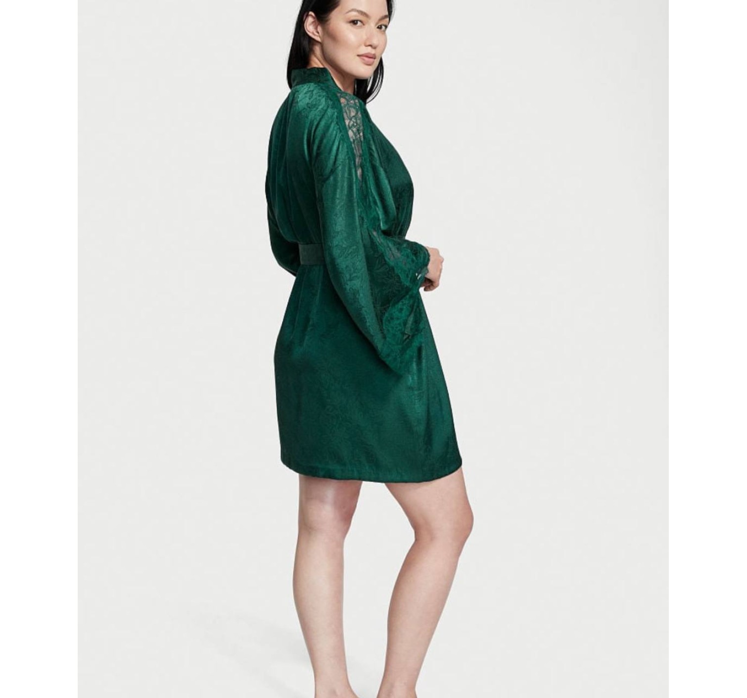 Сатиновый халат Виктория Сикрет Flounce Satin Robe