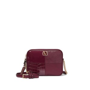 Сумка The Victoria Top-Zip Crossbody Bordeaux Patchwork